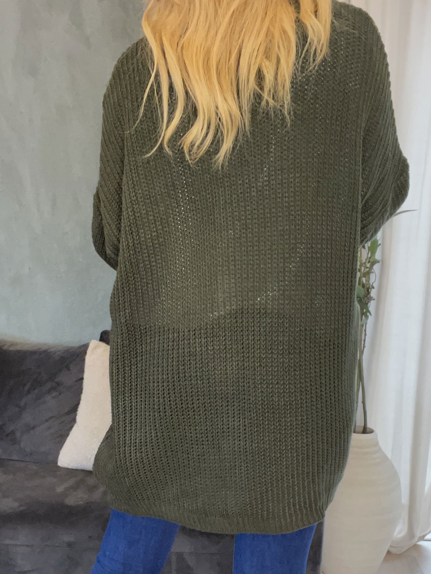 Millymy - Strikcardigan med store knapper